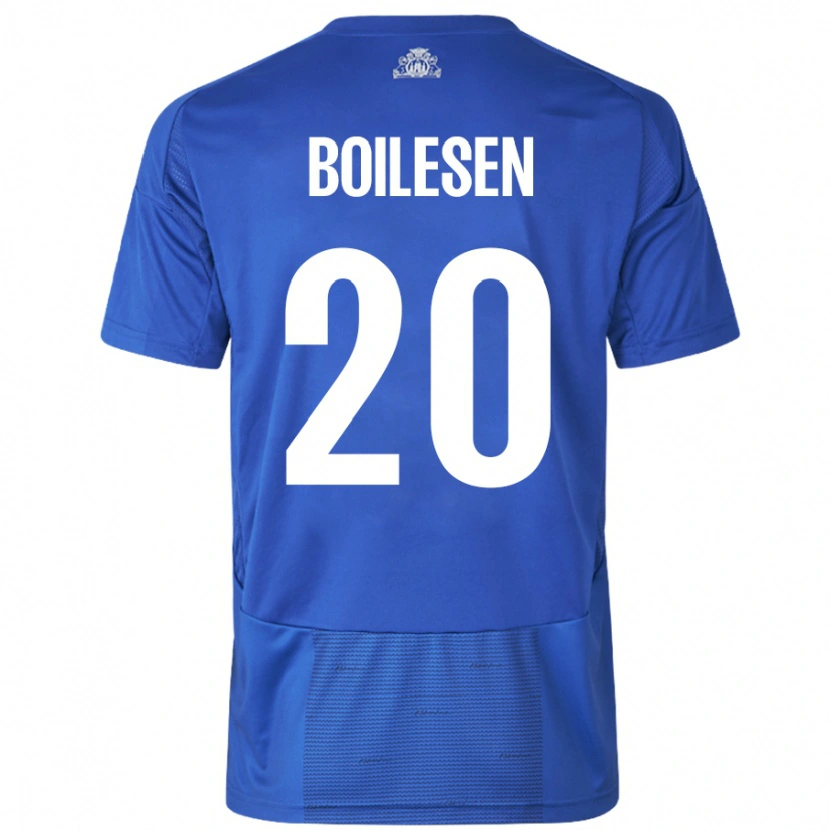 Danxen Kid Nicolai Boilesen #20 White Blue Away Jersey 2024/25 T-Shirt