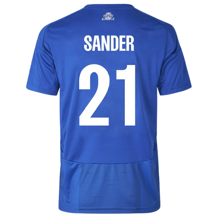 Danxen Kid Theo Sander #21 White Blue Away Jersey 2024/25 T-Shirt