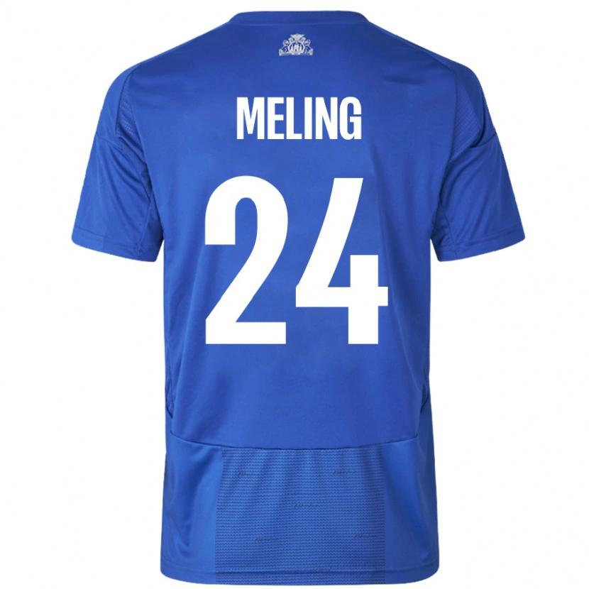 Danxen Kid Birger Meling #24 White Blue Away Jersey 2024/25 T-Shirt