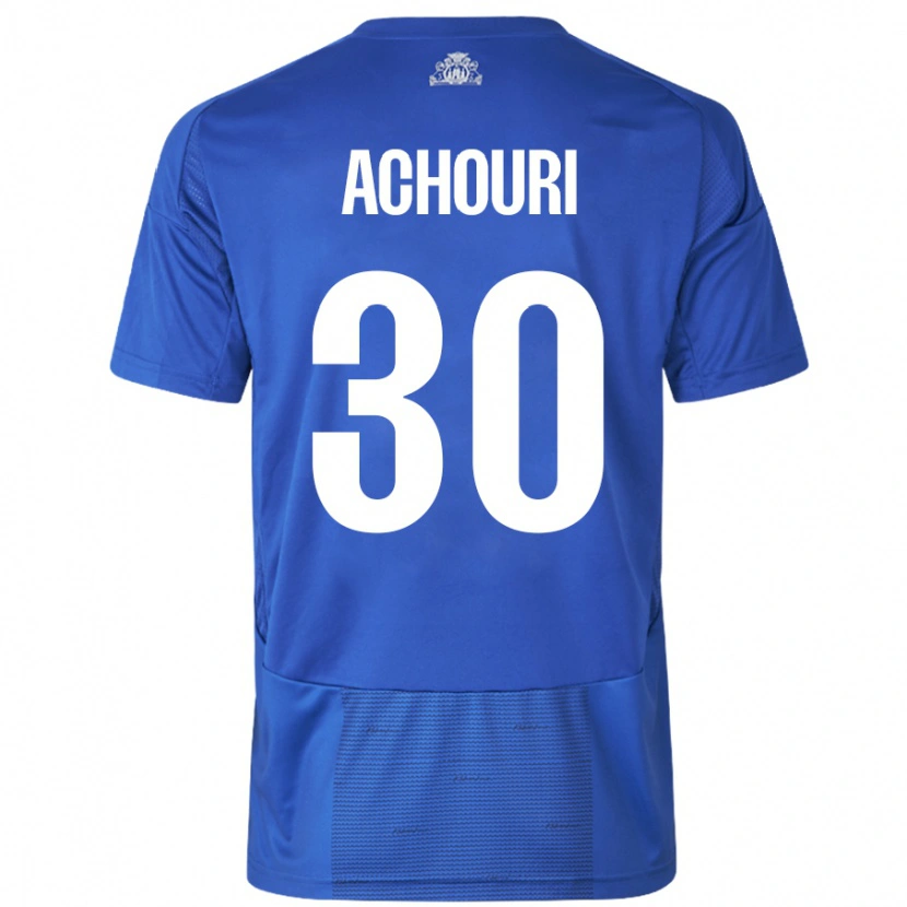 Danxen Kid Elias Achouri #30 White Blue Away Jersey 2024/25 T-Shirt