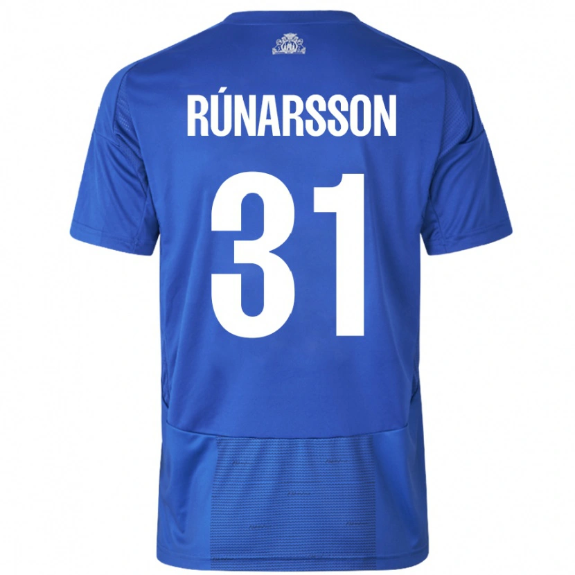 Danxen Kid Rúnar Alex Rúnarsson #31 White Blue Away Jersey 2024/25 T-Shirt