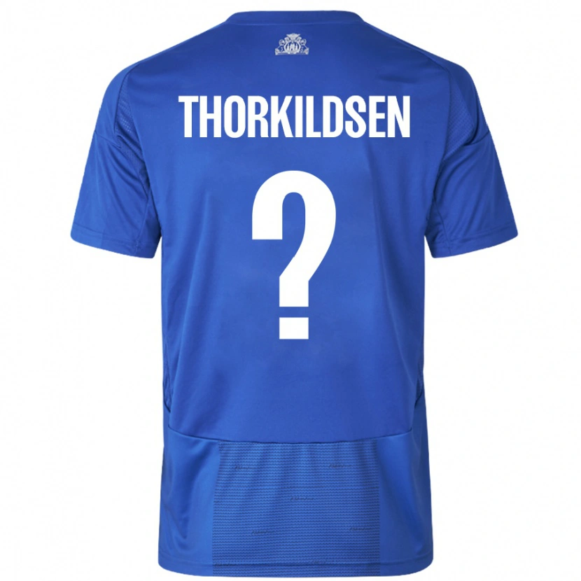 Danxen Kid Elias Thorkildsen #0 White Blue Away Jersey 2024/25 T-Shirt