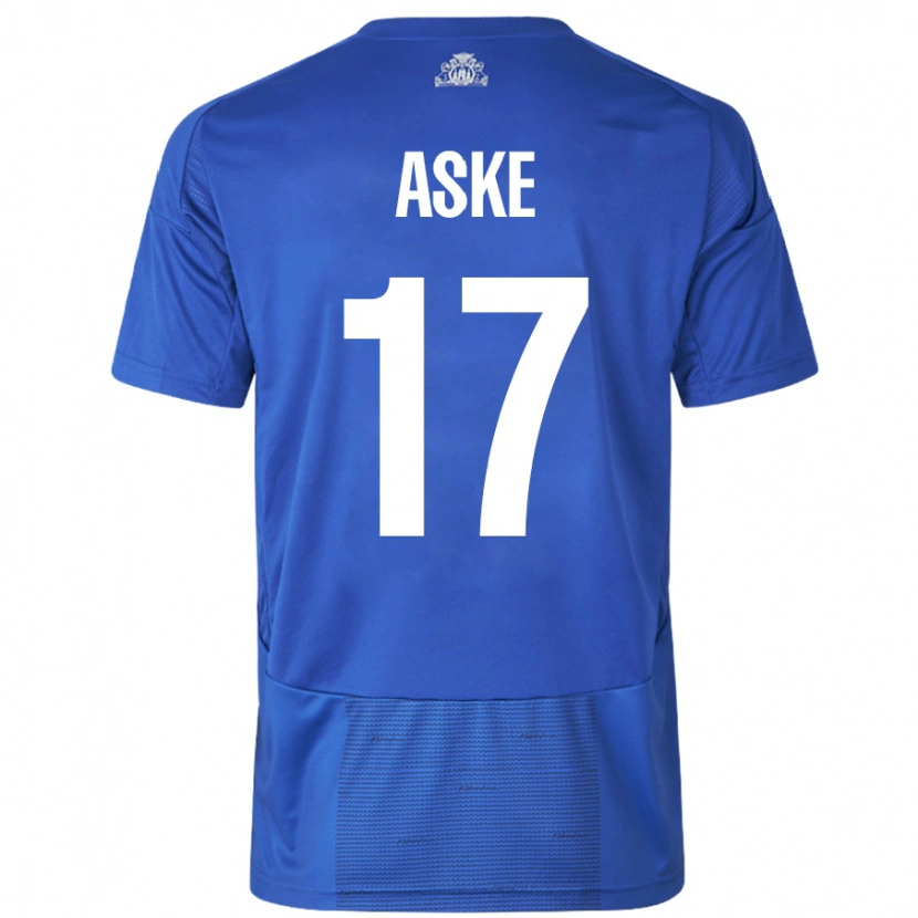 Danxen Kid Aske Christensen #17 White Blue Away Jersey 2024/25 T-Shirt