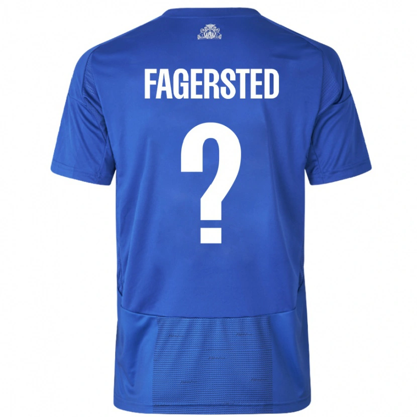 Danxen Kid Johan Fagersted #0 White Blue Away Jersey 2024/25 T-Shirt