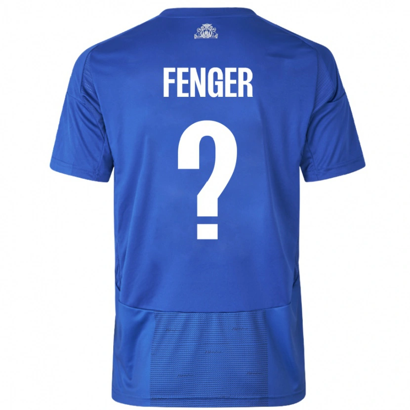 Danxen Kid Oskar Fenger #0 White Blue Away Jersey 2024/25 T-Shirt