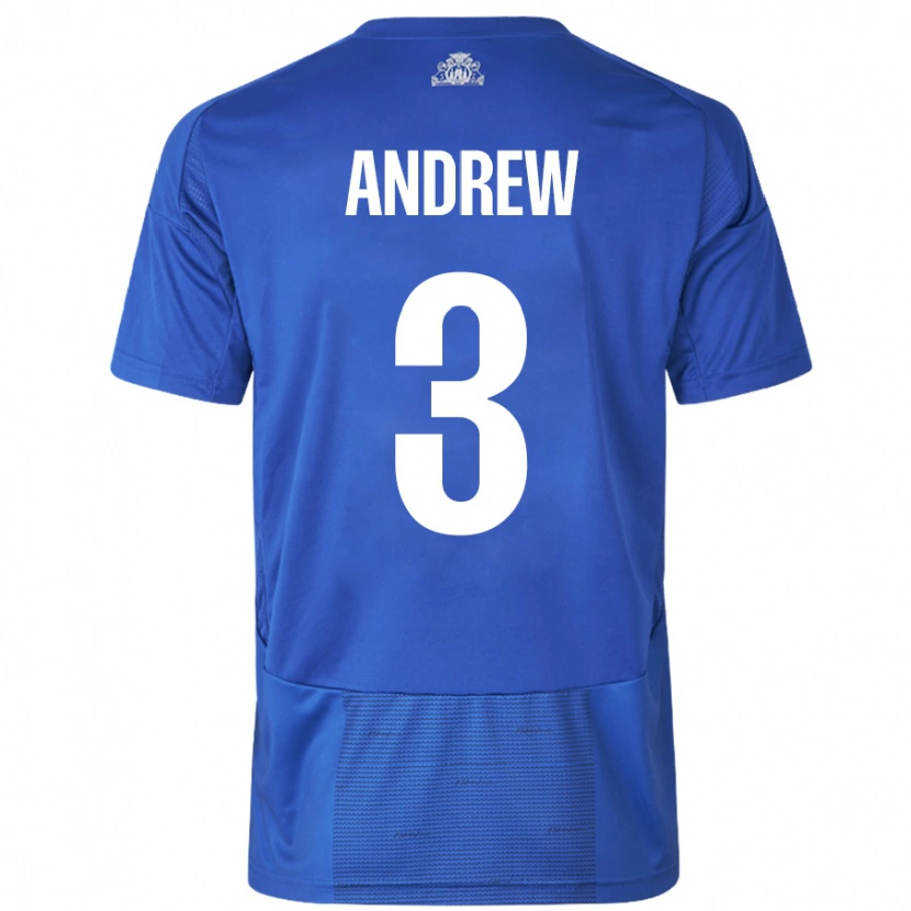 Danxen Kid Tristan Andrew #3 White Blue Away Jersey 2024/25 T-Shirt