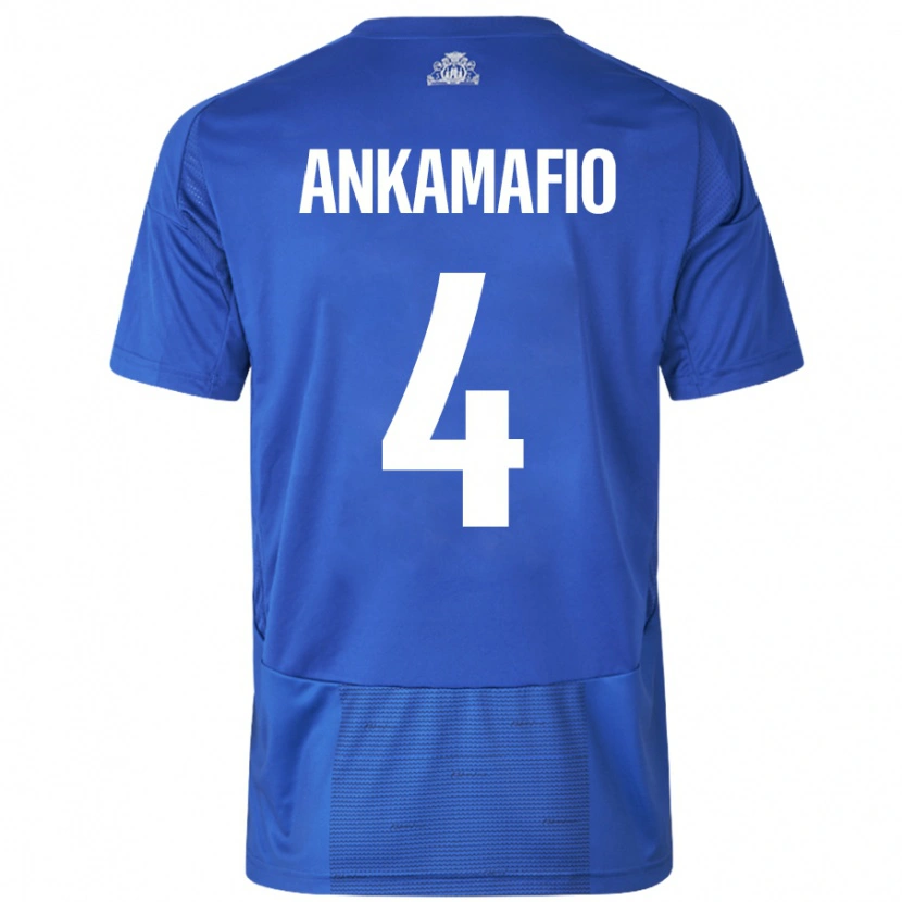 Danxen Kid Graham Ankamafio #4 White Blue Away Jersey 2024/25 T-Shirt