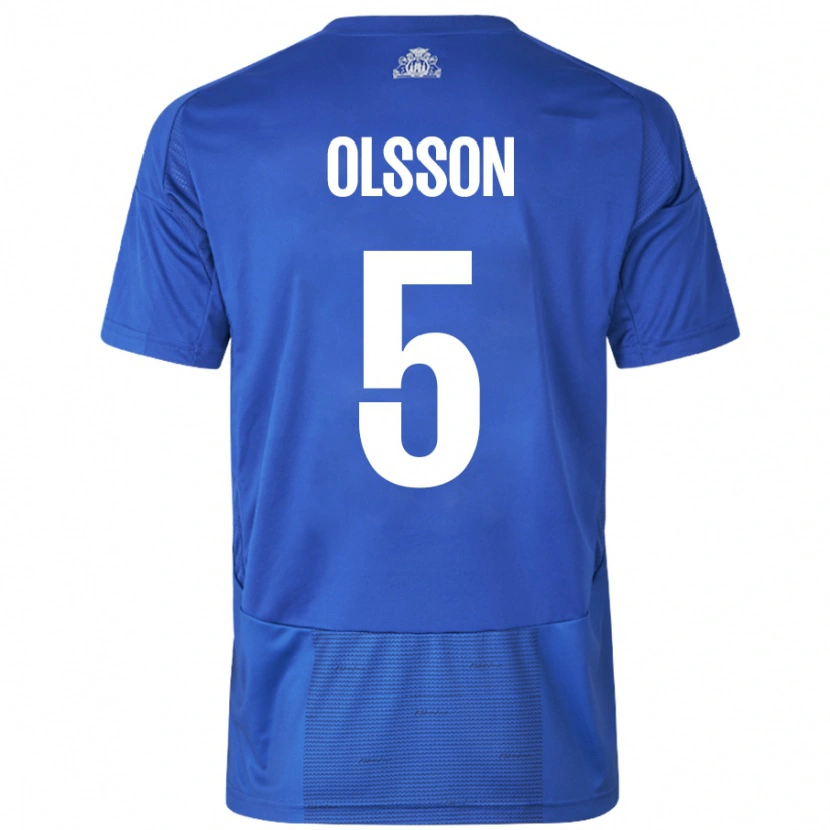 Danxen Kid Cornelius Olsson #5 White Blue Away Jersey 2024/25 T-Shirt