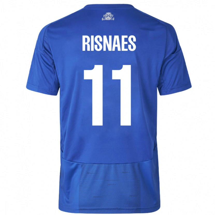 Danxen Kid Roberto Risnaes #11 White Blue Away Jersey 2024/25 T-Shirt