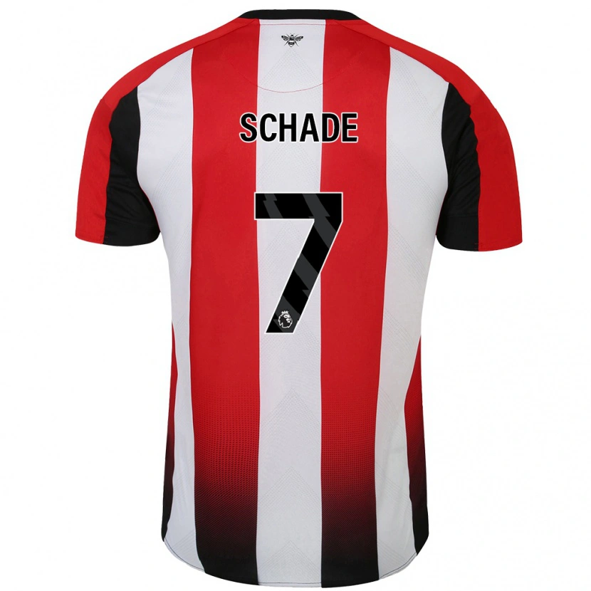 Danxen Men Kevin Schade #7 Red White Home Jersey 2024/25 T-Shirt