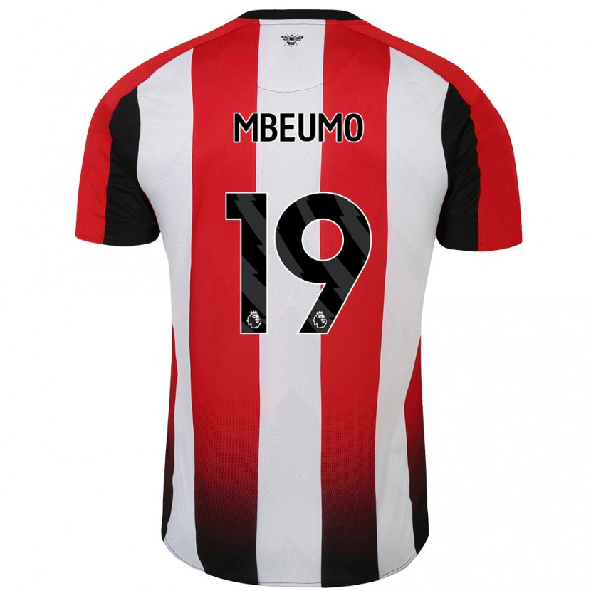 Danxen Men Bryan Mbeumo #19 Red White Home Jersey 2024/25 T-Shirt