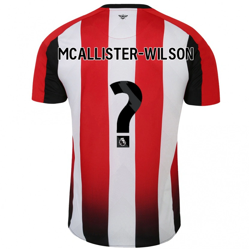 Danxen Men Zack Mcallister-Wilson #0 Red White Home Jersey 2024/25 T-Shirt