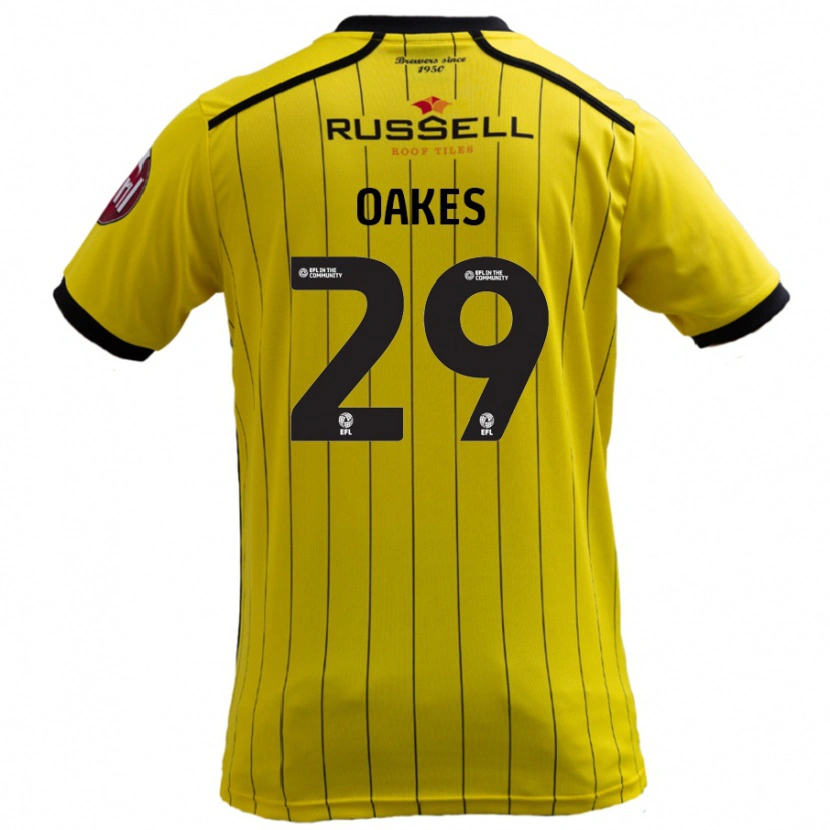 Danxen Men Toby Oakes #29 Yellow Home Jersey 2024/25 T-Shirt