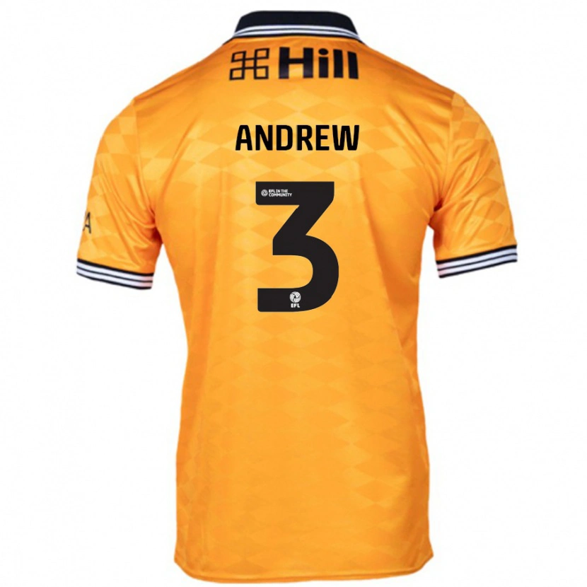 Danxen Men Danny Andrew #3 Orange Home Jersey 2024/25 T-Shirt