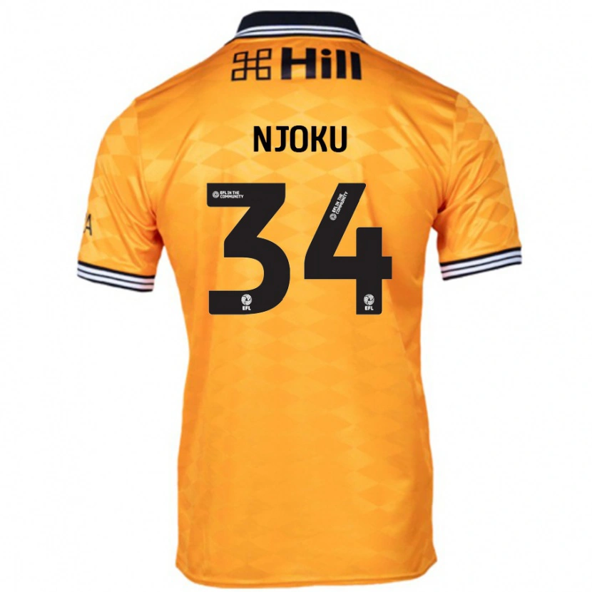 Danxen Men Brandon Njoku #34 Orange Home Jersey 2024/25 T-Shirt