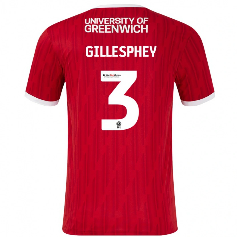 Danxen Men Macaulay Gillesphey #3 Red White Home Jersey 2024/25 T-Shirt