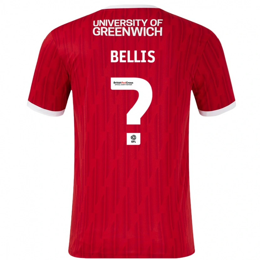 Danxen Men Reece Bellis #0 Red White Home Jersey 2024/25 T-Shirt