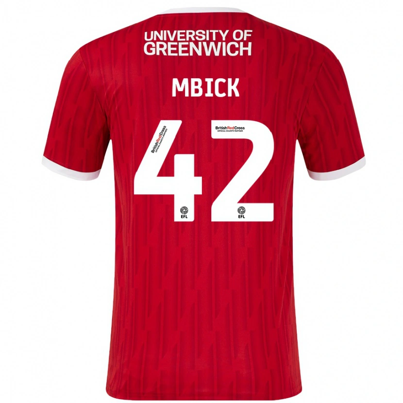 Danxen Men Micah Mbick #42 Red White Home Jersey 2024/25 T-Shirt