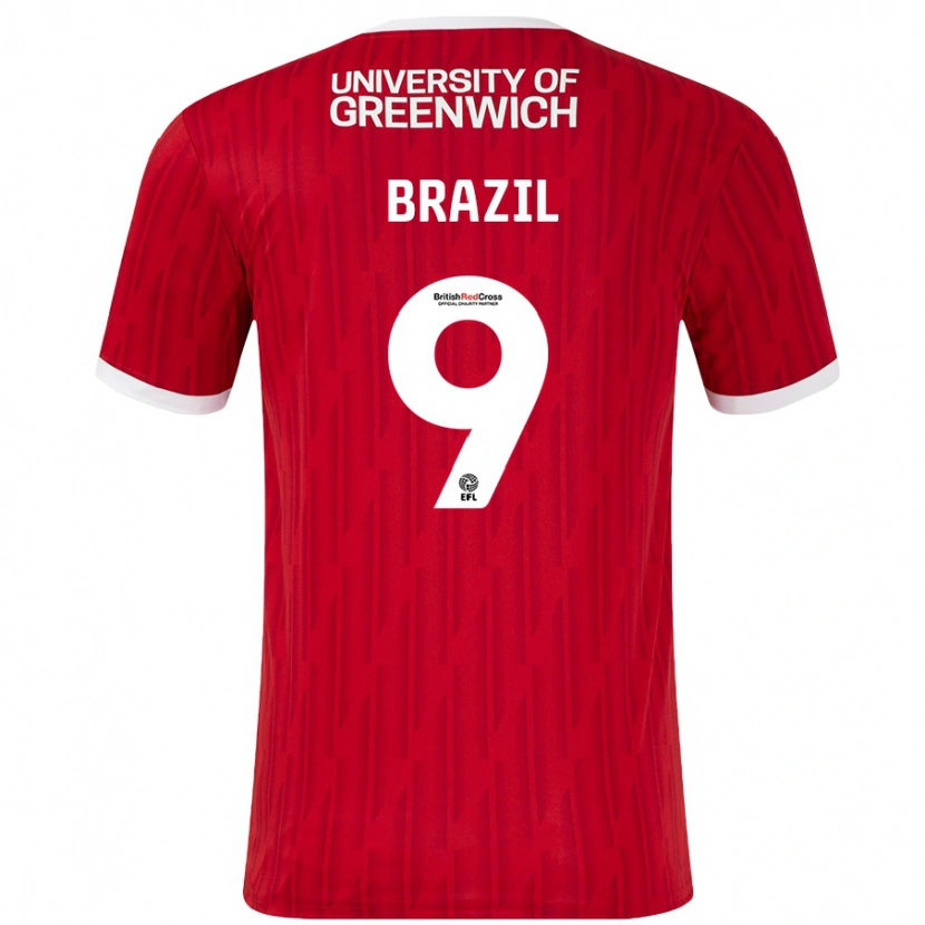 Danxen Men Ellie Brazil #9 Red White Home Jersey 2024/25 T-Shirt