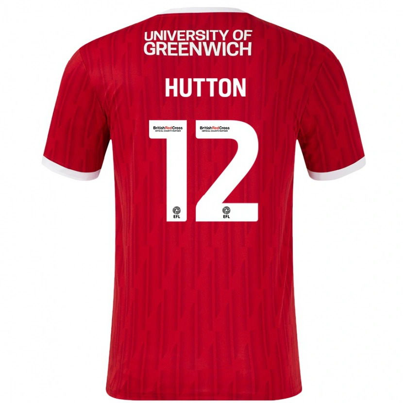 Danxen Men Jodie Hutton #12 Red White Home Jersey 2024/25 T-Shirt