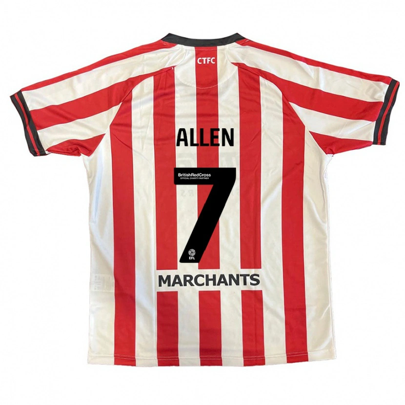 Danxen Men Emily Allen #7 Red White Home Jersey 2024/25 T-Shirt