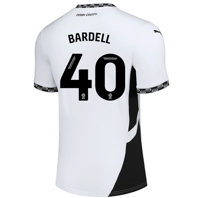 Danxen Men Max Bardell #40 White Black Home Jersey 2024/25 T-Shirt