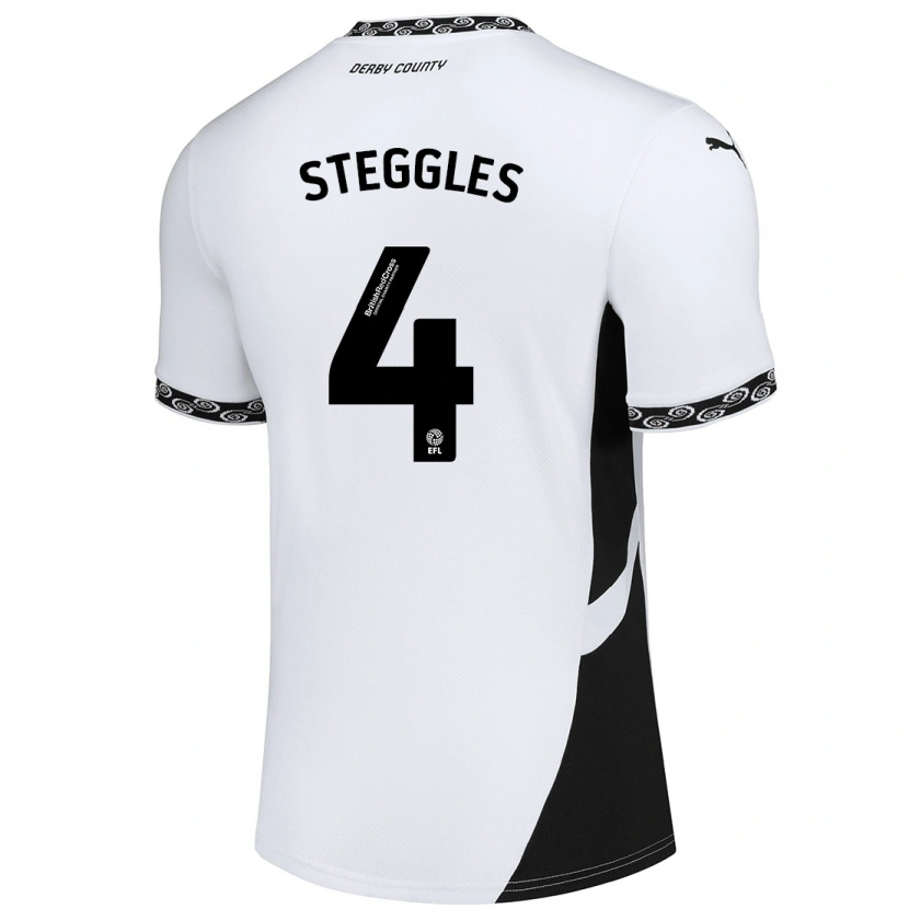 Danxen Men Charlotte Steggles #4 White Black Home Jersey 2024/25 T-Shirt