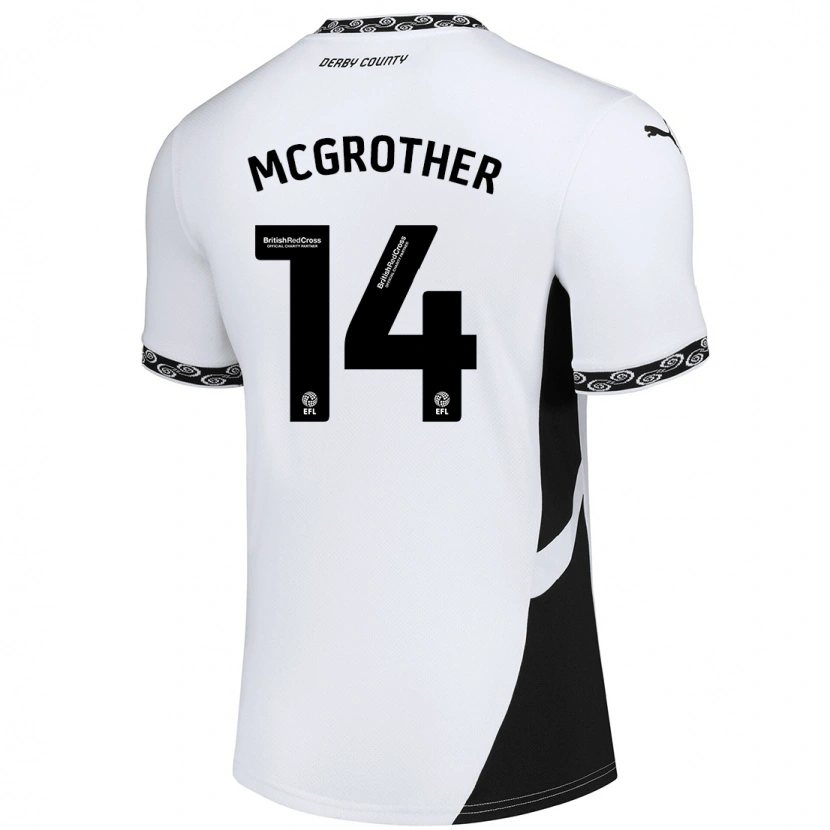 Danxen Men Becky Mcgrother #14 White Black Home Jersey 2024/25 T-Shirt