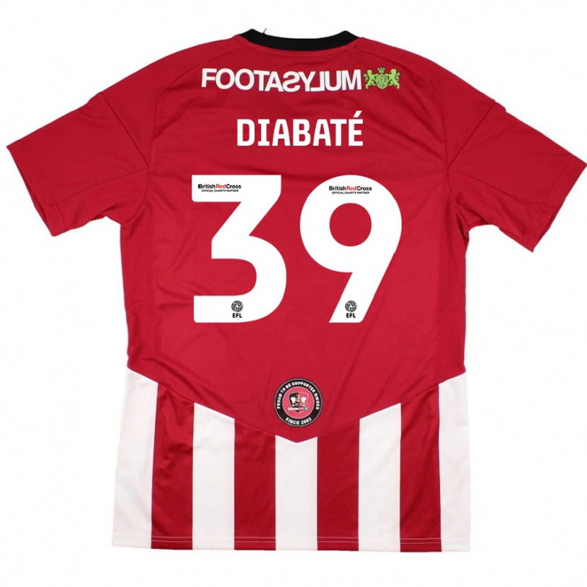 Danxen Men Cheick Diabaté #39 Red White Home Jersey 2024/25 T-Shirt