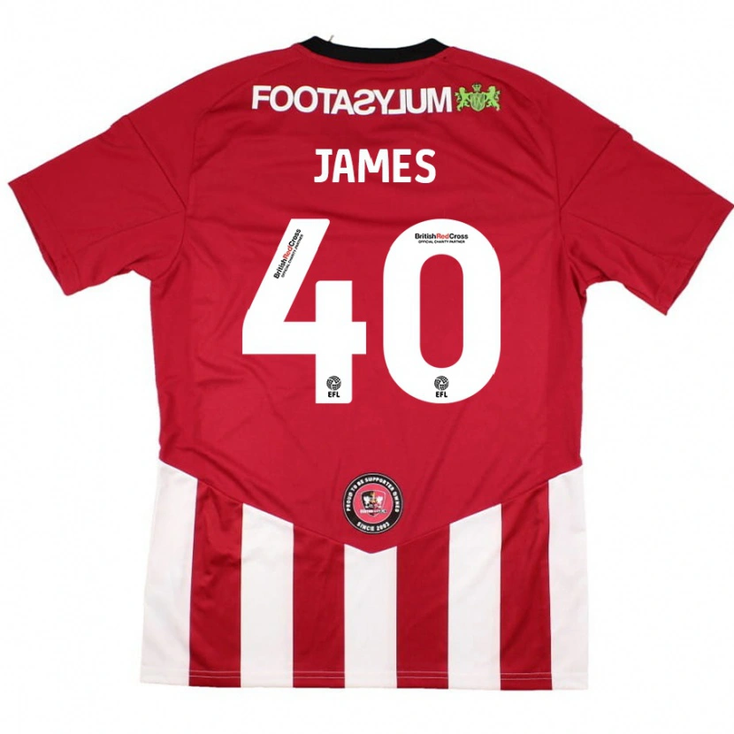 Danxen Men Ed James #40 Red White Home Jersey 2024/25 T-Shirt