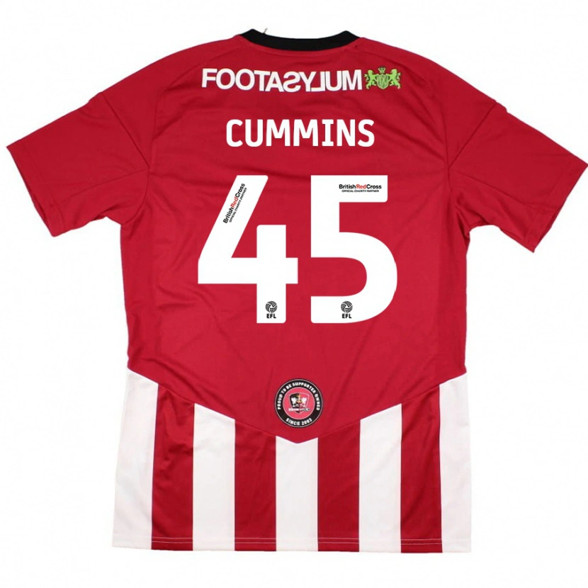 Danxen Men Charlie Cummins #45 Red White Home Jersey 2024/25 T-Shirt