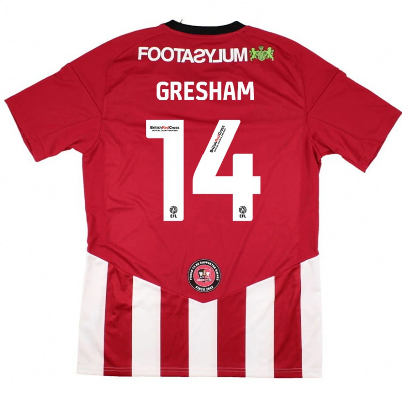 Danxen Men Georgie-Marie Barbour-Gresham #14 Red White Home Jersey 2024/25 T-Shirt