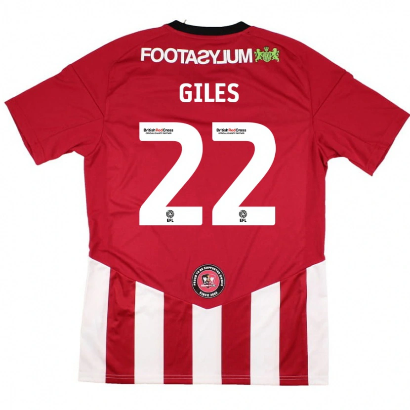 Danxen Men Olivia Giles #22 Red White Home Jersey 2024/25 T-Shirt