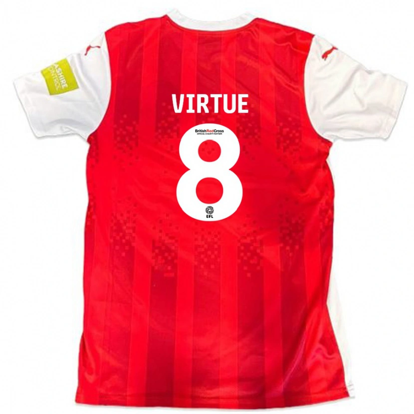 Danxen Men Matty Virtue #8 Red White Home Jersey 2024/25 T-Shirt