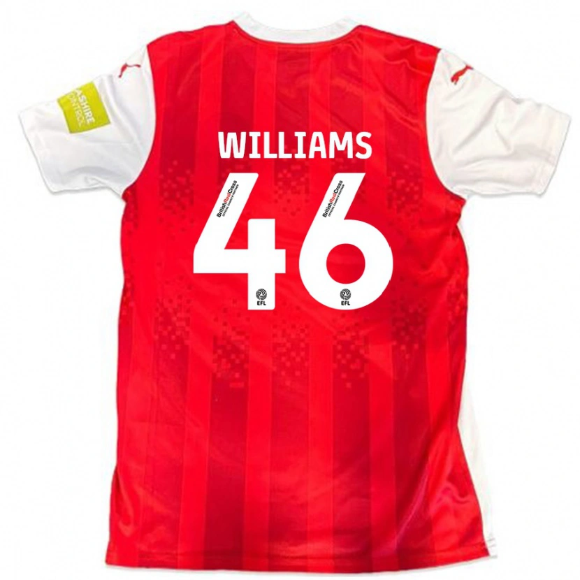 Danxen Men Theo Williams #46 Red White Home Jersey 2024/25 T-Shirt