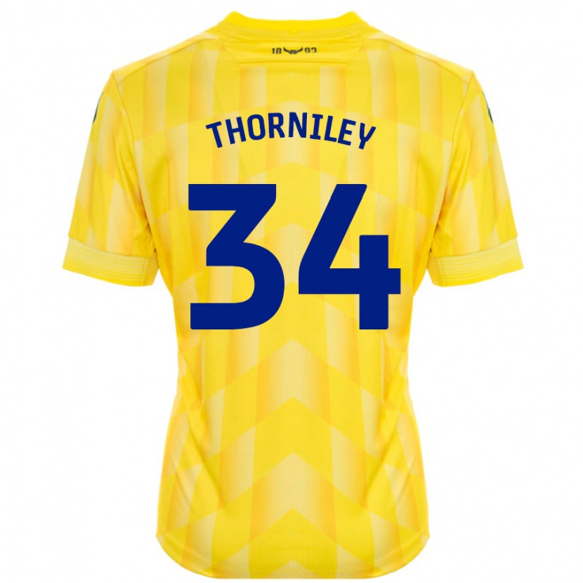 Danxen Men Jordan Thorniley #34 Yellow Home Jersey 2024/25 T-Shirt