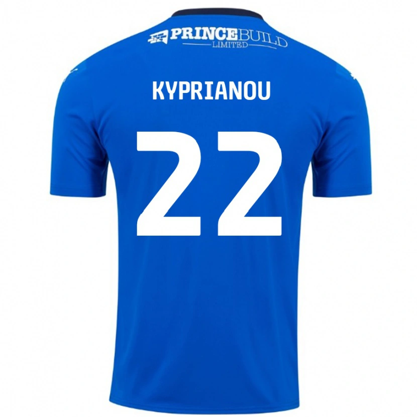 Danxen Men Hector Kyprianou #22 Blue White Home Jersey 2024/25 T-Shirt