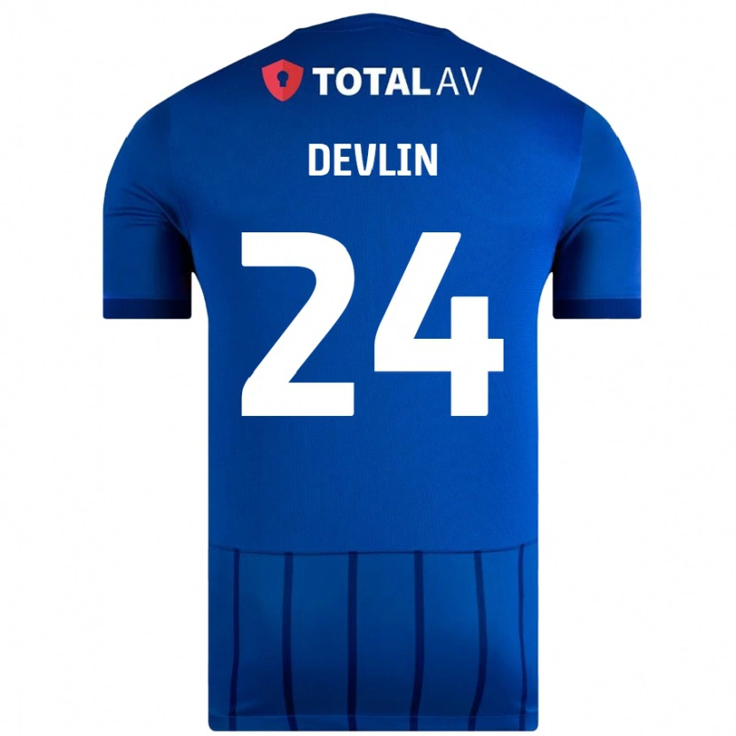 Danxen Men Terry Devlin #24 Blue Home Jersey 2024/25 T-Shirt