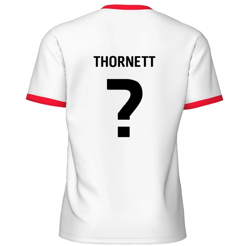 Danxen Men Alfie Thornett #0 White Red Home Jersey 2024/25 T-Shirt