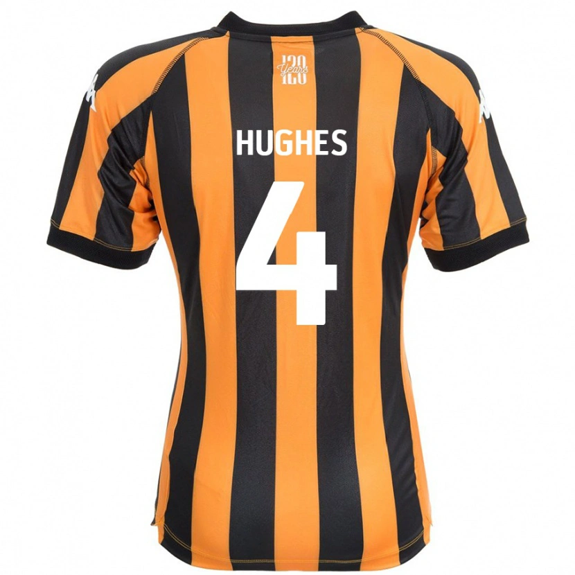 Danxen Men Charlie Hughes #4 Black Amber Home Jersey 2024/25 T-Shirt