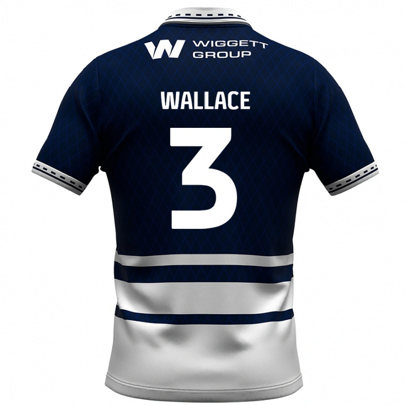 Danxen Men Murray Wallace #3 Navy Blue White Home Jersey 2024/25 T-Shirt