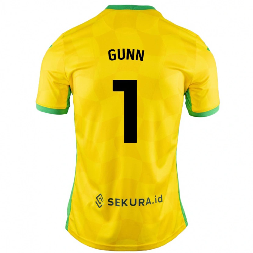 Danxen Men Angus Gunn #1 Yellow Green Home Jersey 2024/25 T-Shirt