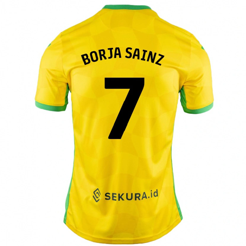 Danxen Men Borja Sainz #7 Yellow Green Home Jersey 2024/25 T-Shirt