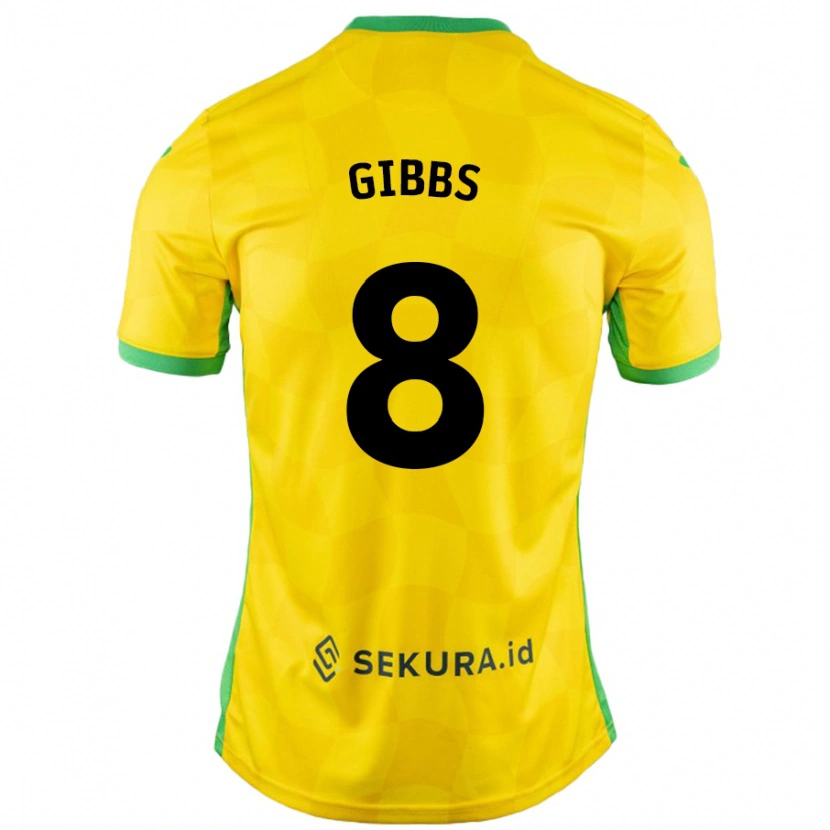 Danxen Men Liam Gibbs #8 Yellow Green Home Jersey 2024/25 T-Shirt