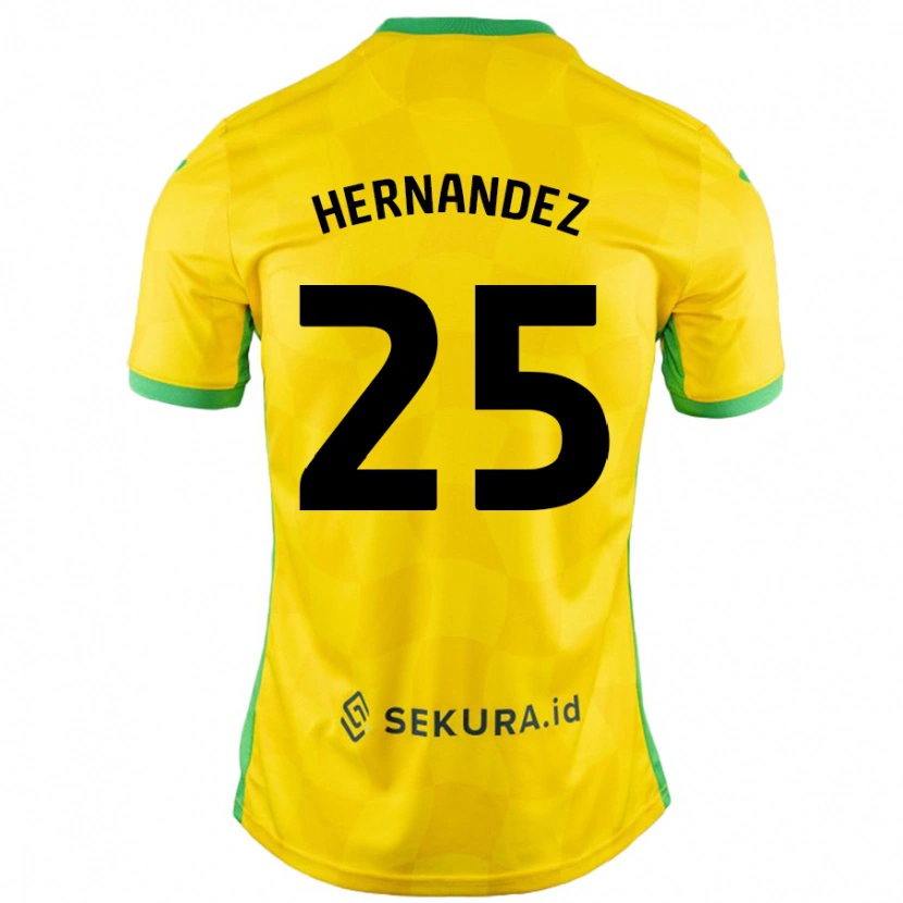 Danxen Men Onel Hernández #25 Yellow Green Home Jersey 2024/25 T-Shirt