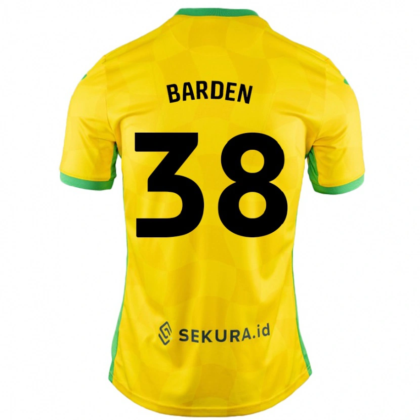 Danxen Men Daniel Barden #38 Yellow Green Home Jersey 2024/25 T-Shirt