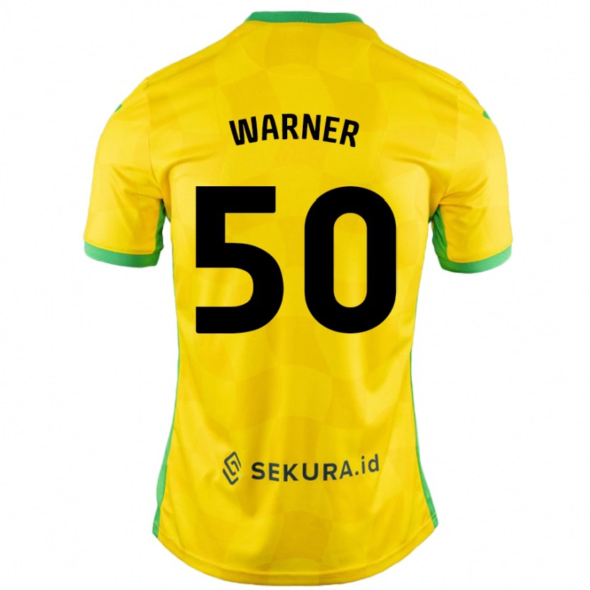 Danxen Men Jaden Warner #50 Yellow Green Home Jersey 2024/25 T-Shirt