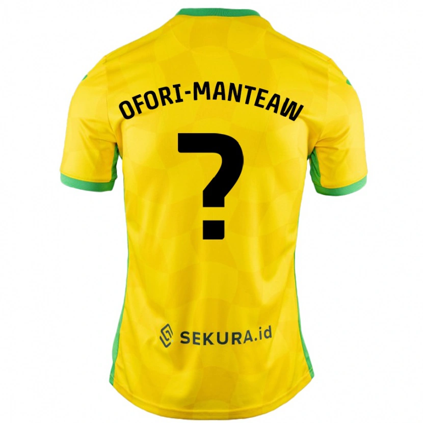 Danxen Men Lloyd Ofori-Manteaw #0 Yellow Green Home Jersey 2024/25 T-Shirt