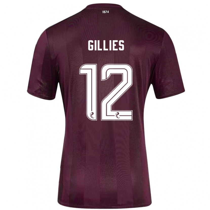 Danxen Men Matthew Gillies #12 Burgundy Home Jersey 2024/25 T-Shirt