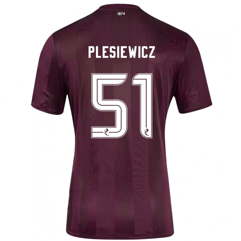 Danxen Men Szymon Plesiewicz #51 Burgundy Home Jersey 2024/25 T-Shirt